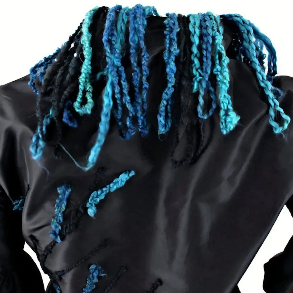 Silk Taffeta Puff Sleeve Blouse w/Embroidered Accents by MASSIMO CRIVELLI MILAN - Picture 9 of 12